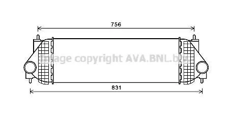 Інтеркулер Suzuki Grand Vitara (05-) 1.9DDiS  AVA AVA COOLING SZA4134