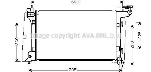 Радіатор охолодження двигуна Toyota Avensis 1,8i AT 03>08 AVA AVA COOLING TO2323 (фото 1)