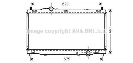 Радіатор охолодження двигуна Lexus GS (05-)  AVA AVA COOLING TO2495