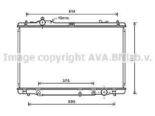 Радиатор, система охлаждения двигателя AVA COOLING TO2615