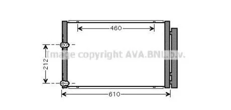 Радиатор кондиционера Toyota Prius (04-) AVA AVA COOLING TO5429D