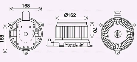 Вентилятор опалювача салону Toyota Land Cruiser 200 4.5TD, 4.6i, 4.7i (07-) (T AVA COOLING TO8740
