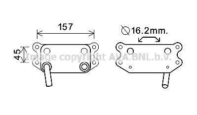 Радіатор масляний Volvo S60 (01-), V70 (98-), XC70 (02-), XC90 (02-) AVA AVA COOLING VO3154