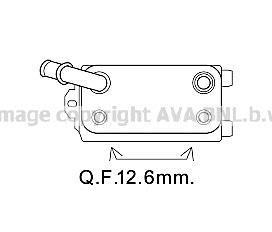 Радиатор масляный КПП Ford Fiesta (09-), Focus (11-), Kuga (13-), Mondeo (07) (V AVA COOLING VO3170