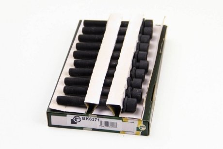 Комплект болтов с шестигранной головкой из черного металла. BGA BK6371