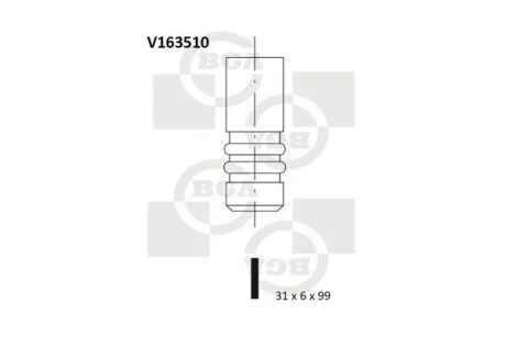Клапан двигуна BGA V163510