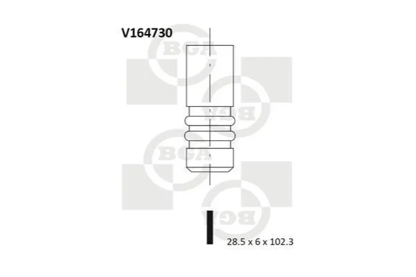 Клапан двигуна BGA V164730 (фото 1)