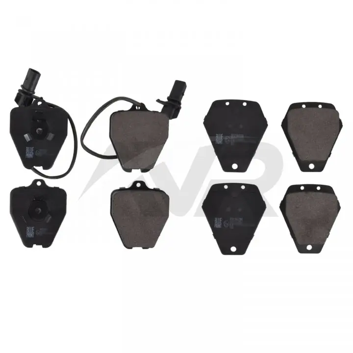 Комплект гальмівних колодок передн, AUDI A6 C4, A6 C5, A8 D2 2.5D-4.2 03.94-01.05 BLUE PRINT ADV184288 (фото 1)