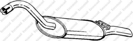 Глушитель (задняячасть) алюминизированная сталь Audi 80 1.6-2.0 BOSAL 105017