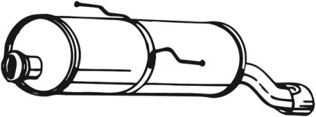Глушитель задний Peugeot 206 98-13 BOSAL 190603