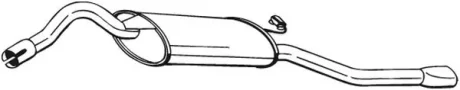 Глушник задня частина SKODA Cube (97-98), SKODA FELICIA (95-01) (281-097) BOSAL 281097