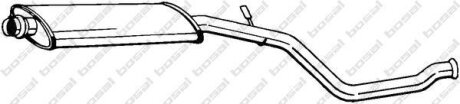 Глушник середня частина PEUGEOT 206 98-00 (281-609) BOSAL 281609