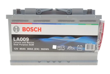 Акумулятор Bosch 12В/80/800/22,76кг BOSCH 0092LA0090