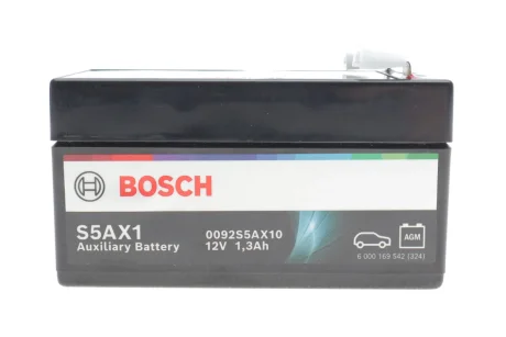 Акумулятор допомжний AGM AUX 12V 1.3 А*ч 20А BOSCH 0092S5AX10