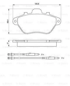 Гальмівні колодки дискові BOSCH 0986460950