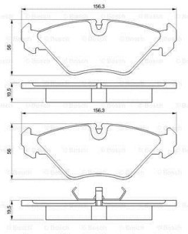 Колодки тормозные дисковые SAAB 9000/MITSUBISHI Pajero -98 BOSCH 0986461766