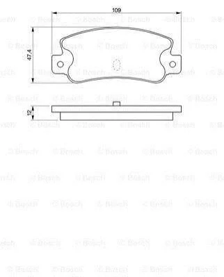 Комплект гальмівних колодок BOSCH 0986461770 (фото 1)