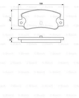 Комплект гальмівних колодок BOSCH 0986461770