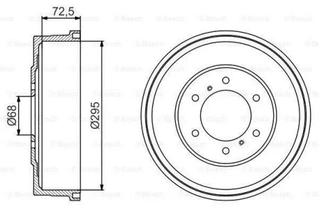 Гальмівний барабан BOSCH 0986477215
