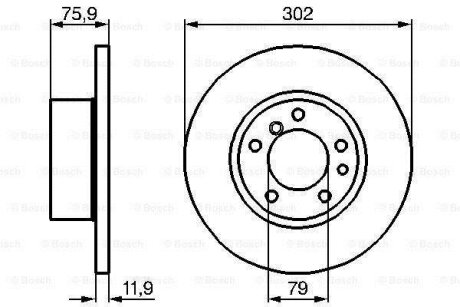 Диск гальмівний передн лів/прав BMW 5 (E34) 1.8-2.5D 06.87-07.96 BOSCH 0986478319