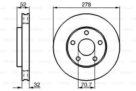 Диск тормозной передний BOSCH 0986478486