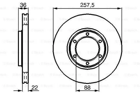 Диск тормозной BOSCH 0986478596