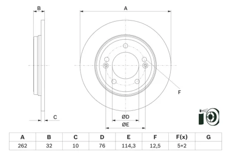 Тормозной диск BOSCH 0986479G29