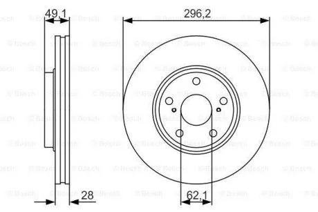 Тормозной диск BOSCH 0986479R28