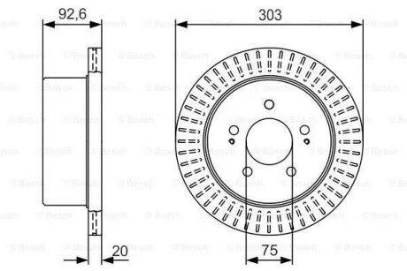 Диск тормозной BOSCH 0 986 479 V26
