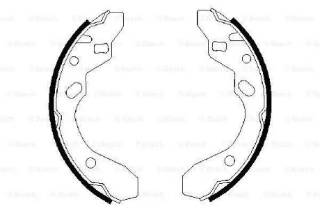Колодки тормозные барабанные (комплект 4 шт.)) BOSCH 0 986 487 417
