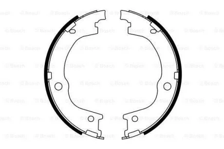 Колодки тормозные барабанные (комплект 4 шт.)) BOSCH 0 986 487 780