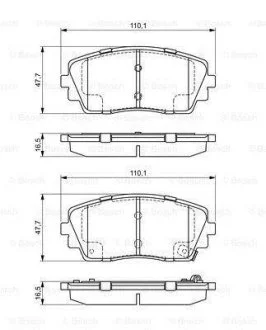 Тормозные колодки дисковые BOSCH 0986494688