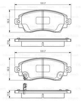 Комплект гальмівних колодок BOSCH 0986495132