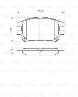 Колодки тормозные дисковые Lexus RX300 U1 2001-2003 F BOSCH 0986495140