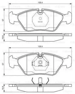 Колодки тормозные дисковые BOSCH 0 986 495 162