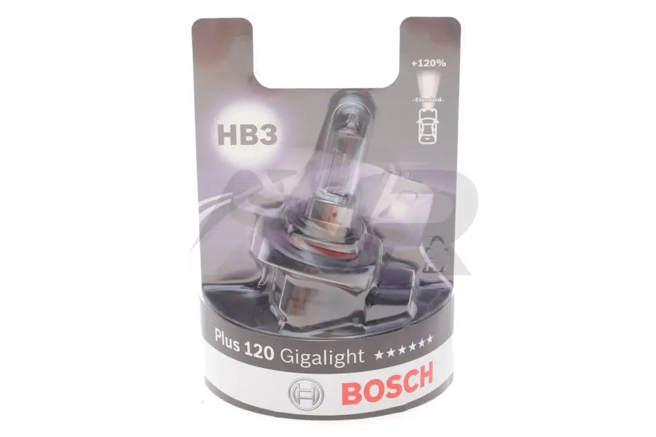 Лампа (упаковка-блістер 1шт) HB3 12В 60Вт P20D Gigalight Plus 120% BOSCH 1987301131 (фото 1)