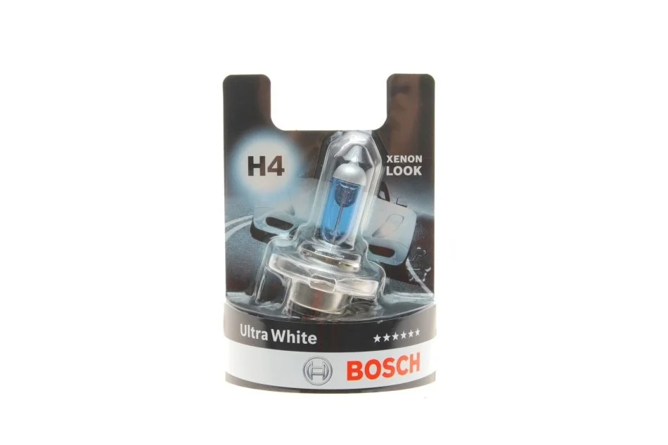 Лампа (упаковка-блістер 1шт) H4 12В 60/55Вт P43T Ultra White 4200K BOSCH 1 987 301 152 (фото 1)