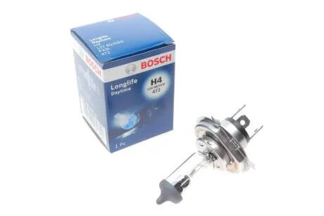 Лампa___ H4 60/55W 12V Longlife Daytime картон - кратн. 10 шт BOSCH 1987302048
