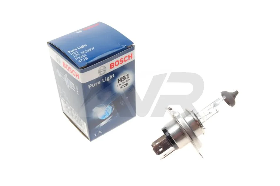 Лампа (картон 1шт) HS1 12В 35Вт PX43T для мотоциклів Pure Light BOSCH 1 987 302 104 (фото 1)