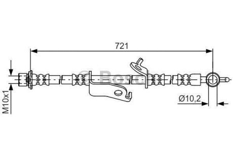 Шланг тормозной BOSCH 1 987 481 636
