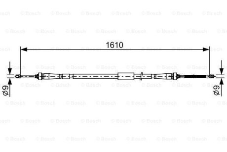 Трос ручного тормоза BOSCH 1 987 482 636