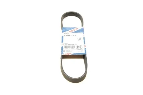 Ремень поликлиновый(приводной) 6PK751 BOSCH 1 987 946 006