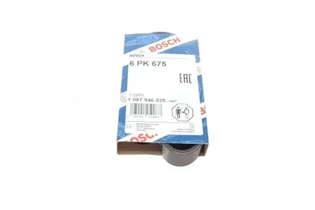Ремень поликлиновый(приводной) 6PK675 BOSCH 1 987 946 025