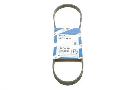Ремень поликлиновый(приводной) 4PK830 BOSCH 1 987 947 857