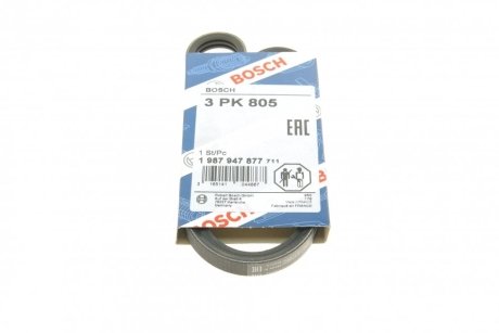 Ремень поликлиновый(приводной) 3PK805 BOSCH 1 987 947 877