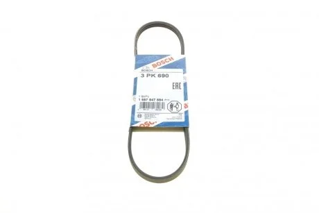 Ремень поликлиновый(приводной) 3PK690 BOSCH 1 987 947 884