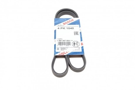 Ремень поликлиновый(приводной) 4PK1040 BOSCH 1 987 947 904