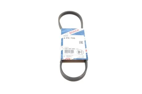 Ремень поликлиновый(приводной) 4PK706 BOSCH 1 987 947 962