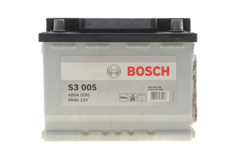 Акумулятор 12В/56Аг/480А/13,47кг BOSCH DSC0092S30050