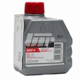 Тормозная жидкость Brembo (DOT 4), 0.25л BREMBO LA4002